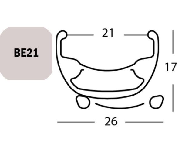 Exal FELGE BE 21, 27,5" 32L SCHW 21-584 VL:6,5MM EINFACHOESEN