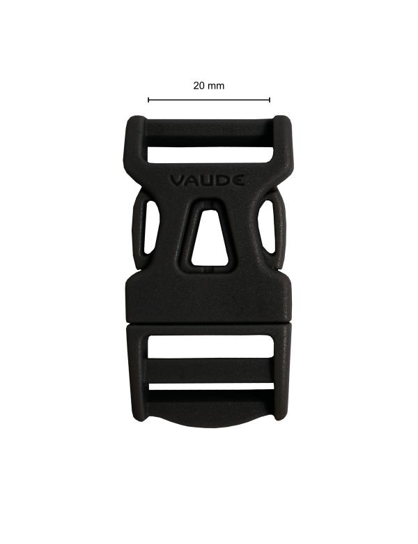 VAUDE Steckschnalle 20 mm Single Adjust black 