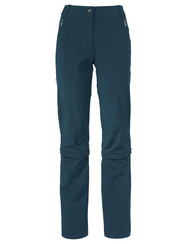 VAUDE Women's Farley Stretch Capri T-Zip Pants III dark sea Gr&ouml;&szlig; 40