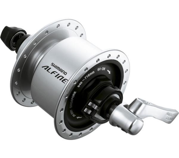 SHIMANO Nabendynamo ALFINE DH-S501 6 Volt/3 Watt 36 Loch Center-Lock Silber