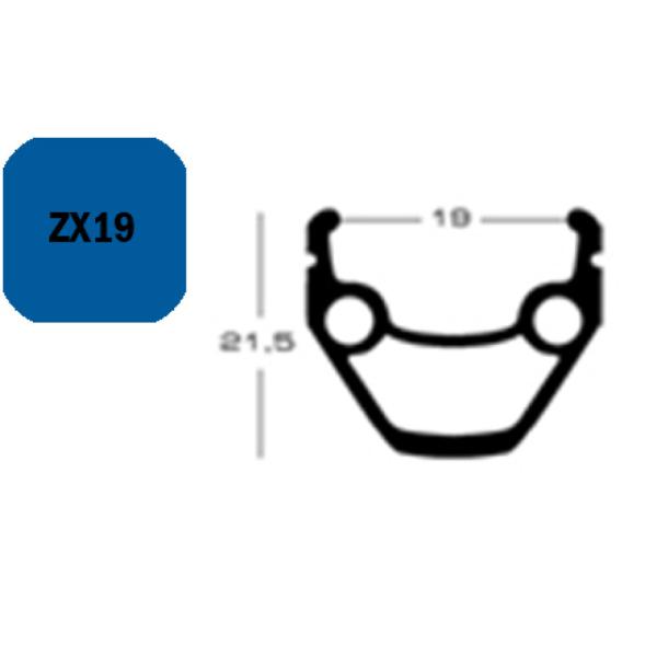 Exal FELGE ZX 19, 28" 36L SCHW 19-622 VL:6,5MM DOPPELOESEN