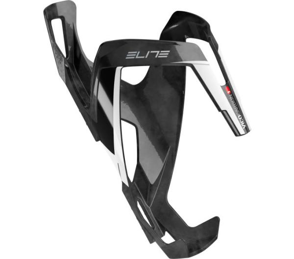 ELITE ELITE Flaschenhalter Vico Carbon Schwarz/Wei&szlig; Gl&auml;nzend