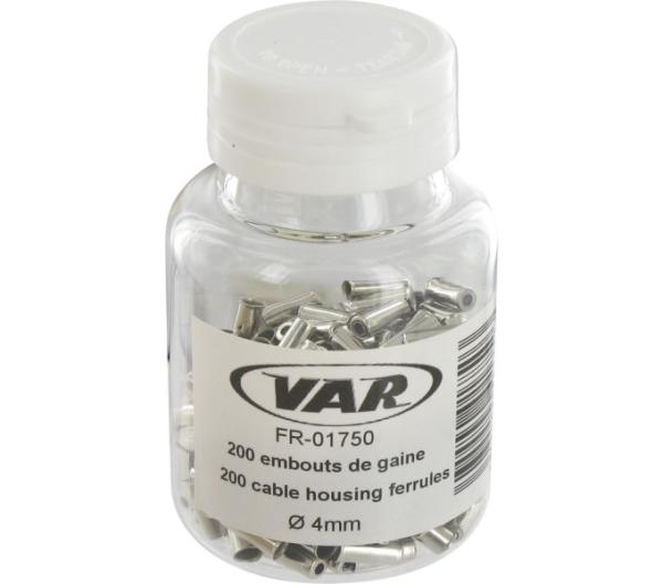 VAR 200 St&uuml;ck. Au&szlig;enh&uuml;llenendkappe FR-01750 &Oslash; 4 mm