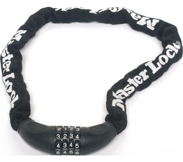 Master Lock Kettenschloss 8392 Schwarz 8 mm x 900 mm Zahlenkombination einstellbar