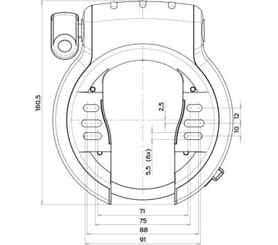 AXA AXA Rahmenschloss Defender SK 12 Schwarz Produktbild 2