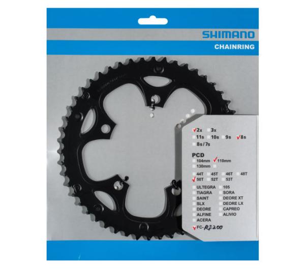 SHIMANO Kettenblatt FC-RS200 50 Z&auml;hne f&uuml;r KSR