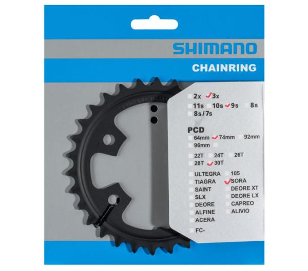 SHIMANO Kettenblatt FC-R3030 30 Z&auml;hne Schwarz