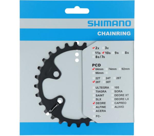 SHIMANO Kettenblatt DEORE FC-M6000-2 28 Zähne